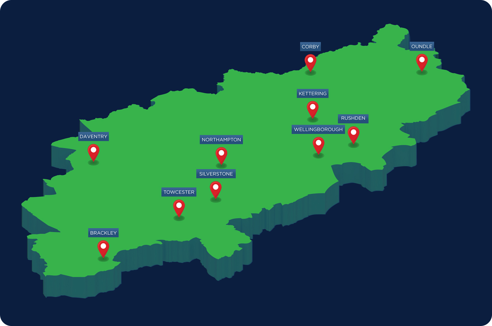 Northamptonshire Council custom map
