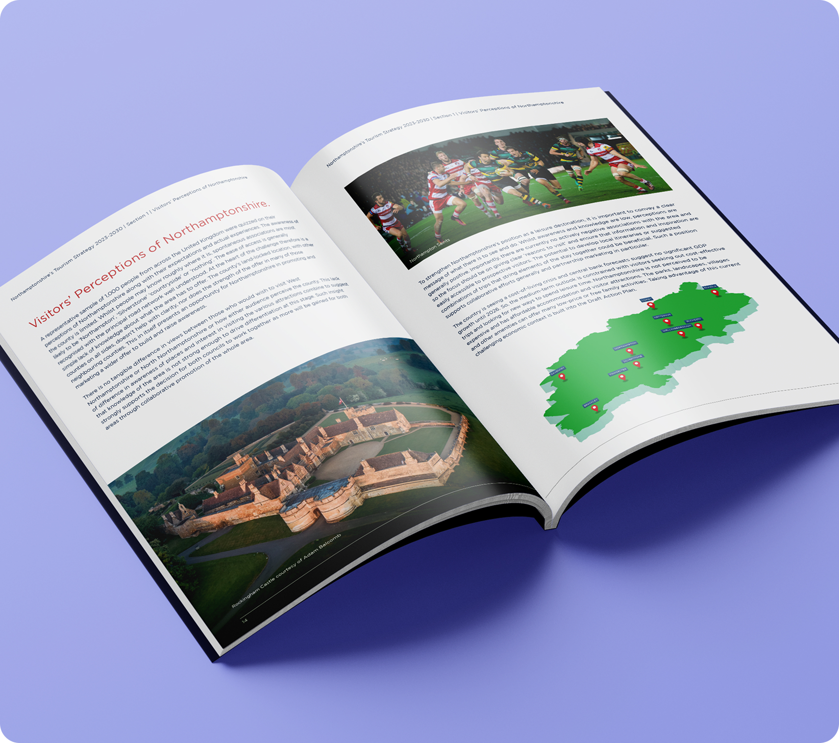 Northamptonshire Council strategy brochure spread